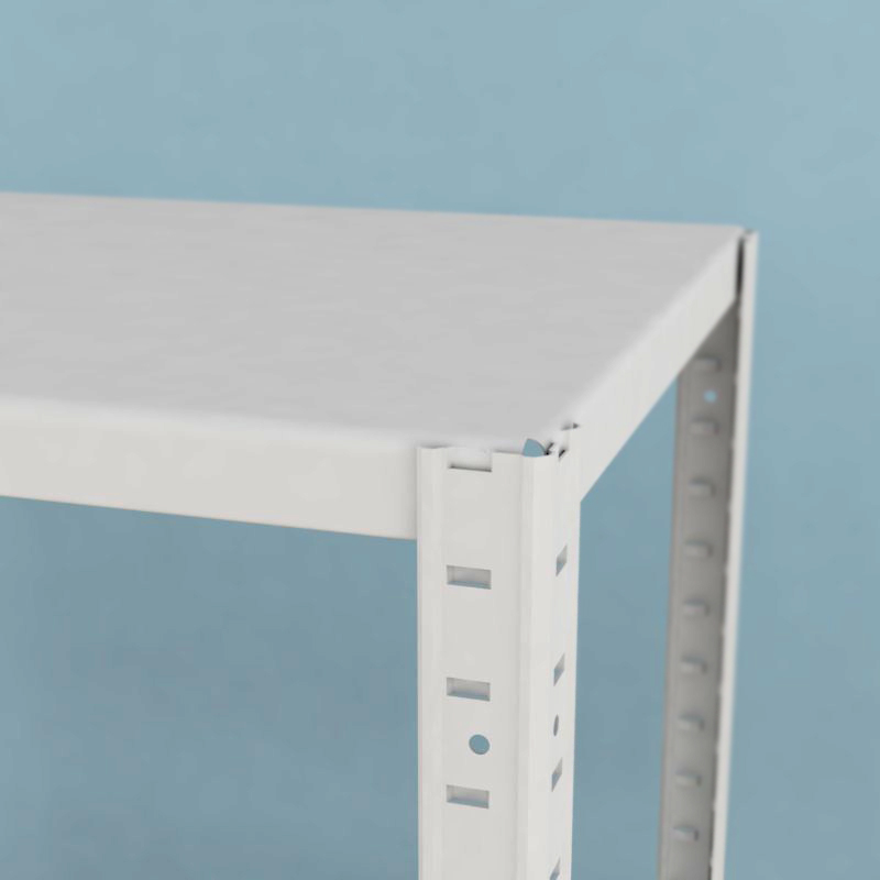 Kovový regál Drumy 2500x1000x400/6, 130kg/pol., bílá