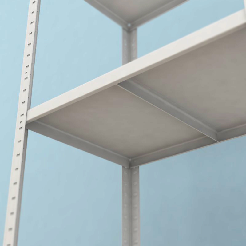 Kovový regál Drumy 2500x1000x400/7, 130kg/pol., bílá