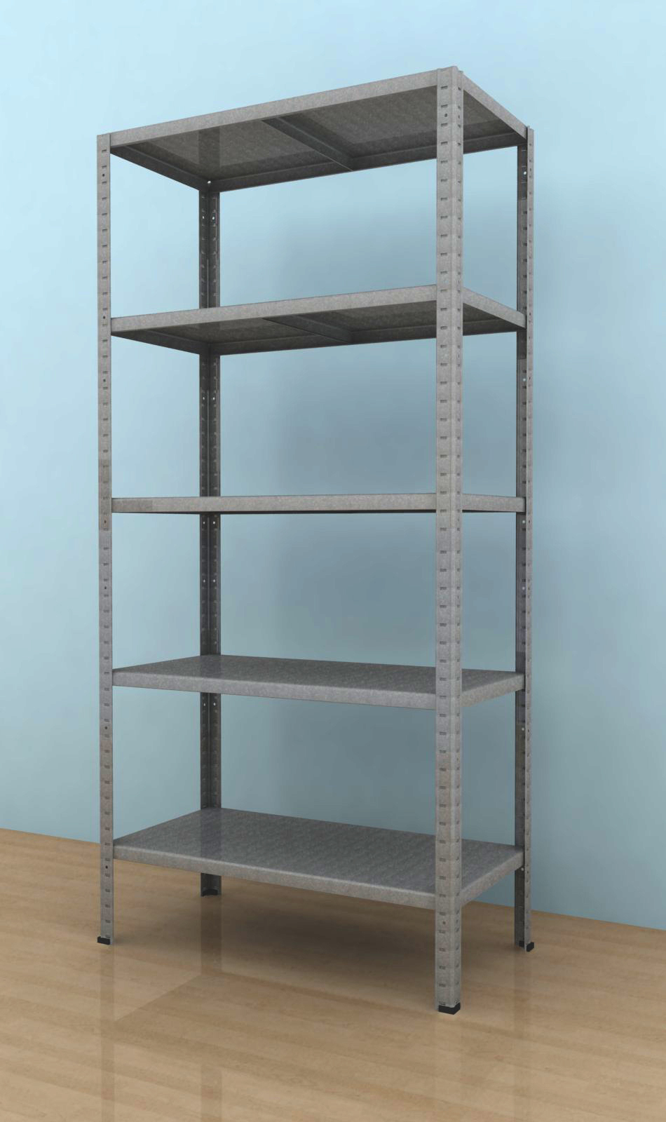 Kovový regál Drumy 1800x900x400/5, 130kg/pol., pozink