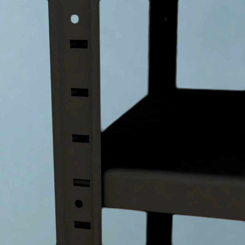 Kovový regál Drumy 2000x1000x400/8, 130kg/pol., černá