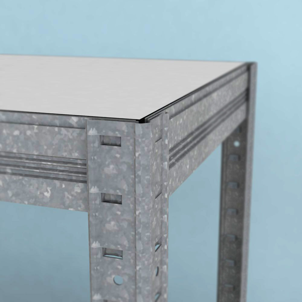 Regál Futur 1800x900x350/5, pozink, 350kg/pol - lamino.