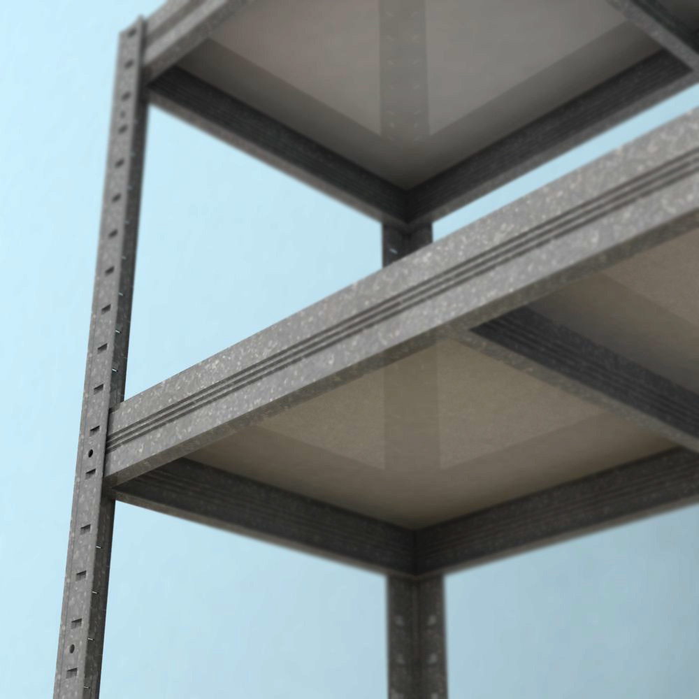 Regál Futur 1800x900x350/5, pozink, 350kg/pol - lamino.