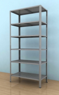 Kovový regál Drumy 2000x1000x400/6, 130kg/pol., pozink