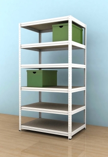 Regál Futur 2100x900x600/6, bílá, 350kg/pol.