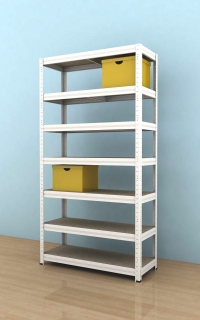 Regál Futur 2100x900x450/7, bílá, 350kg/pol.