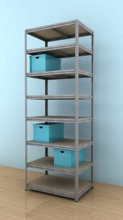 Regál Futur 2400x900x600/8, pozink, 350kg/pol.