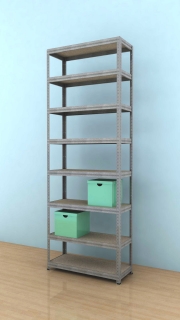Regál Futur 2400x900x450/8, pozink, 175kg/pol.