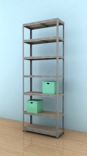 Regál Futur 2400x900x450/7, pozink, 350kg/pol.