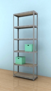Regál Futur 2400x900x350/6, pozink, 175kg/pol.