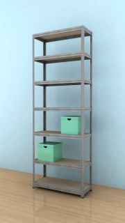 Regál Futur 2400x900x350/7, pozink, 175kg/pol.
