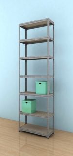 Regál Futur 2400x750x350/7, pozink, 175kg/pol.