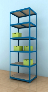 Regál Futur 2700x900x600/6, modrá, 350kg/pol.