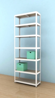 Regál Futur 2400x900x350/7, bílá, 350kg/pol.