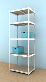 Regál Futur 2400x900x600/5, bílá, 350kg/pol.