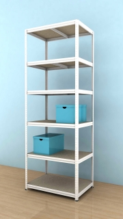 Regál Futur 2400x900x600/6, bílá, 350kg/pol.
