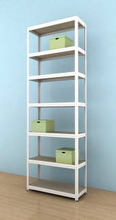 Regál Futur 2700x900x450/7, bílá, 175kg/pol.