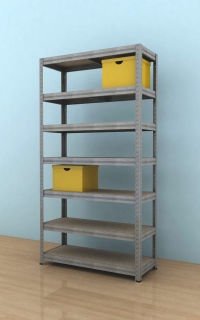 Regál Futur 2100x900x450/7, pozink, 350kg/pol.