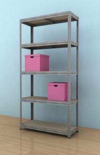 Regál Futur 1800x900x450/5, pozink, 350kg/pol.