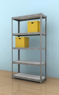 Regál Futur 2100x900x350/5, pozink, 175kg/pol.lamino