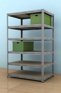 Regál Futur 2100x1200x600/6, pozink, 200 kg/pol.