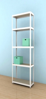 Regál Futur 2400x750x350/5, bílá, 175kg/pol.