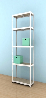 Regál Futur 2400x750x350/5, bílá, 350kg/pol.