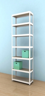 Regál Futur 2400x750x350/7, bílá, 175kg/pol.