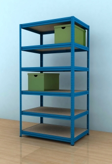 Regál Futur 2100x900x600/6, modrá, 175kg/pol.