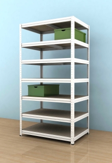 Regál Futur 2100x900x500/7, bílá, 350kg/pol.